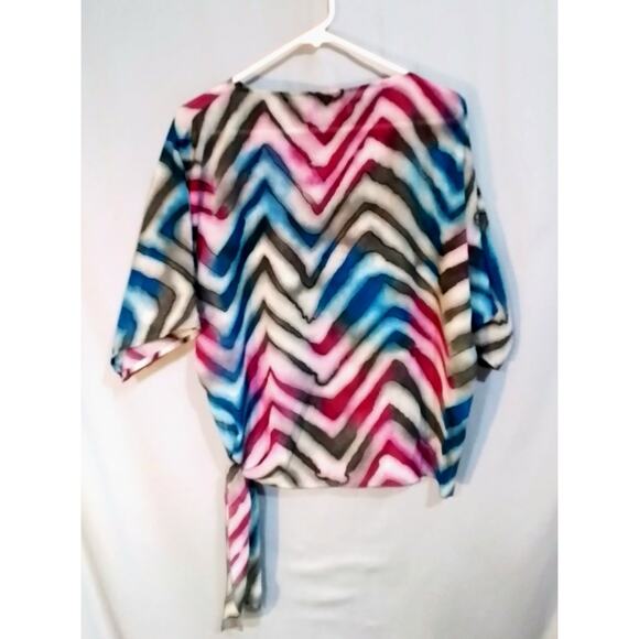 Teddi of California multi color sheer blouse - Picture 4 of 6